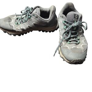 Merrell Fiery Gore-Tex Womens 7.5 Trail Running Shoes Monument Grey Teal J99652